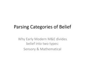 Parsing Categories of Belief