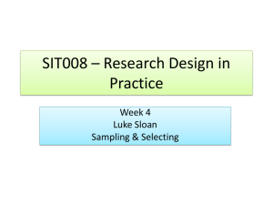 SIT094 * The Collection & Analysis of