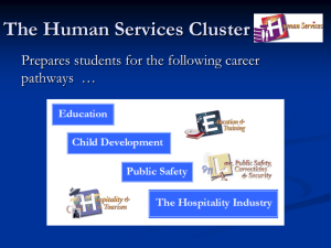 The Human Services Cluster - West Virginia Department of Education