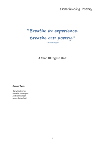 Breathe out: poetry.