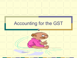 Accounting for the GST