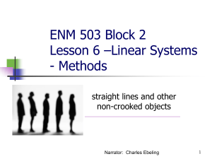 Linear Methods