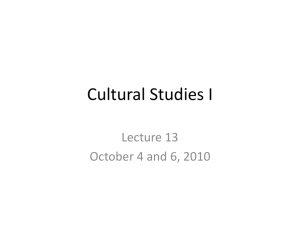 Cultural Studies I - 59-208-201-f10
