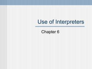Use of Interpreters