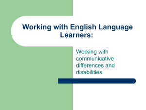 Working with English Language Learners: