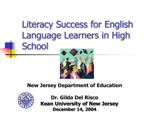 Literacy Success for English Language Learners in Elementary