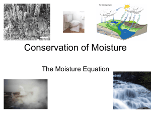 Conservation of Moisture