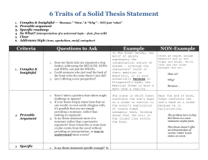 6 Traits of a Solid Thesis Statement