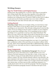 Tips For Well-Written and Original Essays