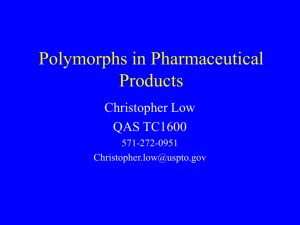 Polymorphism in Pharmaceutical Products