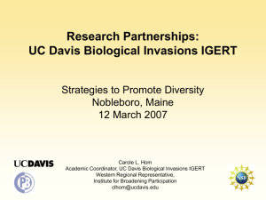 Research Partnerships: Biological Invasions IGERT