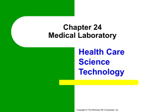 Chapter 24 Medical Laboratory Careers