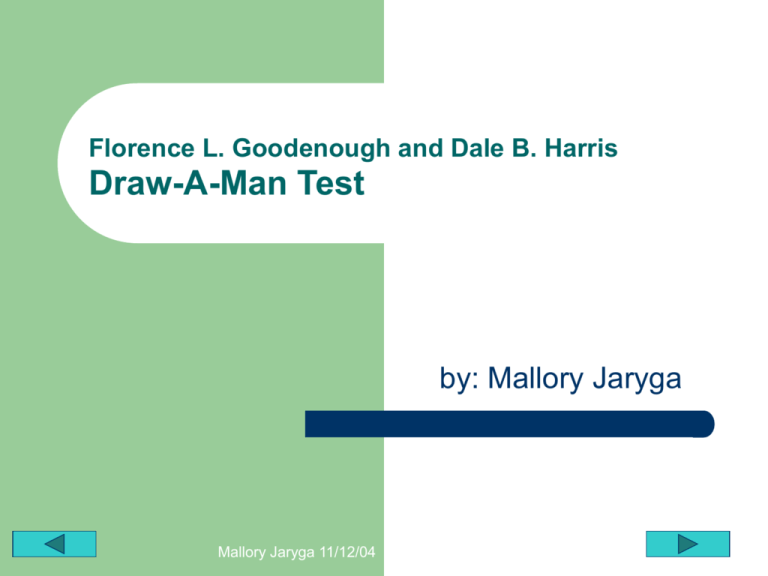 Florence L. Goodenough and Dale Harris DrawA