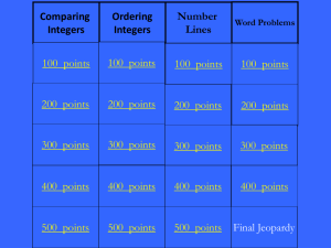 Common Assessment 2 Jeopardy Review