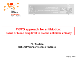 PK/PD approach for antibiotics - Physiologie et Thérapeutique Ecole