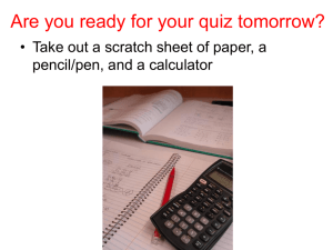 Are you ready for your quiz tomorrow???