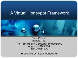 A Virtual Honeypot Framework
