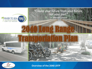 Overview of the 2040 LRTP