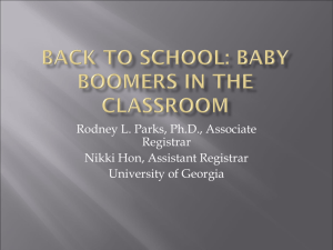 Back to School: Baby Boomers in the Classroom