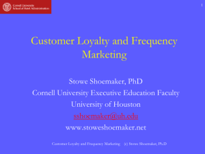 Frequency and Loyalty Marketing