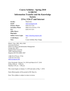 801- Foundations of Library and Information Science