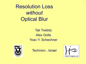 Resolution Loss without Optical Blur