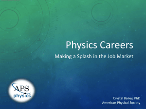 APS Jobs Powerpoint - Department of Physics | Oregon State