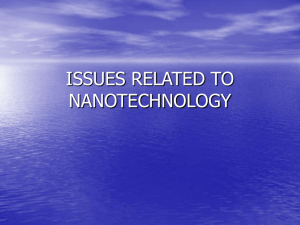 ISSUES RELATED TO NANOTECHNOLOGY