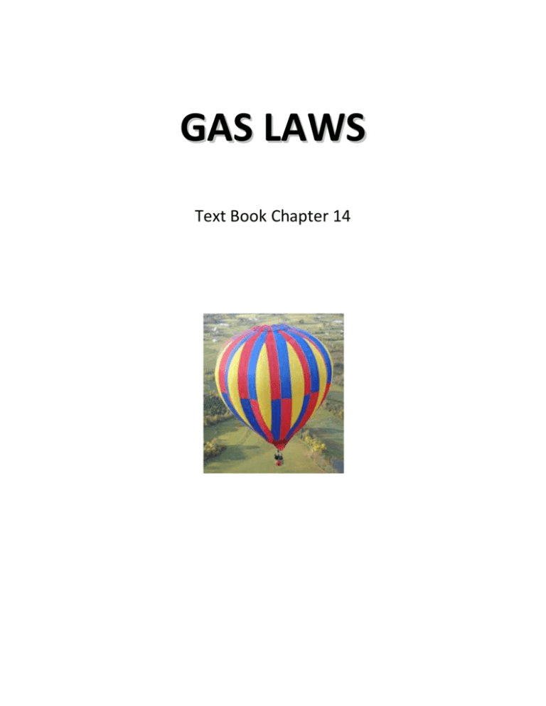 GAS LAWS Student Packet