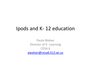 Ipods and K- 12 education