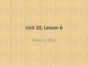 Unit 20, Lesson 6 - Think Outside the Textbook