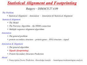 Statistical Alignment and Footprinting