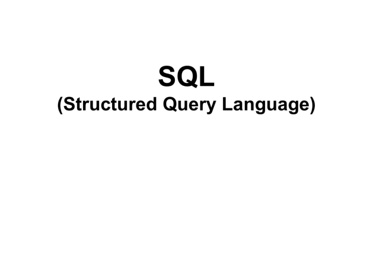 sql-structured-query-language