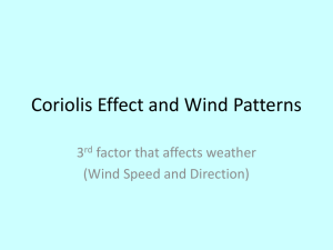 Coriolis Effect and Wind Pattern Notes