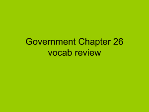 Government Chapter 26 vocab review