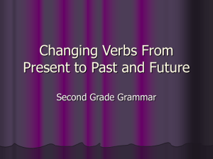 Changing Verbs From Present to Past