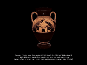 Exekias (Potter and Painter) AJAX AND ACHILLES PLAYING A