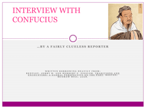 Confucianism Powerpoint - Mr. Lewin 2012-2013