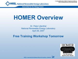 NREL Energy Analysis Models and Tools