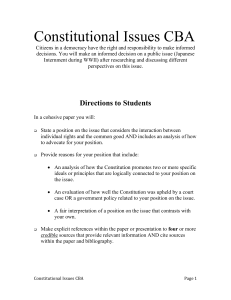 Constitutional Issues - Bremerton School District