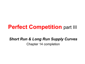 Perfect Competition part III