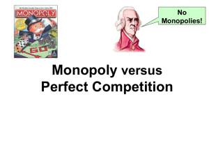 Monopoly & Pefect Competition