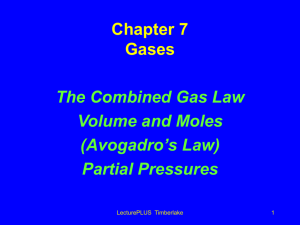 Combined Gas Laws