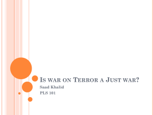 Is war on Terror a Just war?
