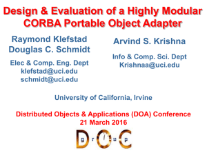 Design and Evaluation of a Highly Modular CORBA Portable Object