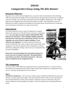 Comparative Essay Kite Runner 1A