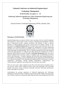 Call for papers - National Conference on Industrial