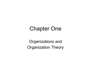 Organization Theory in Action