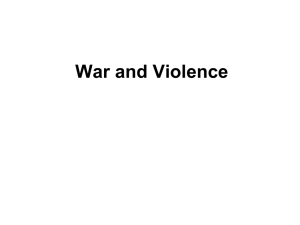 Lecture 2/24: War and Violence