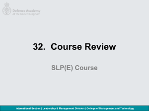 32 SLP(E) Georgia Course Review